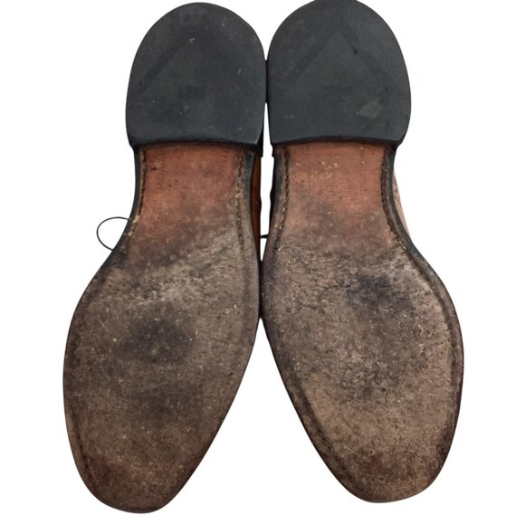 Allen Edmonds Strand Mens Brogue Oxford Dress Shoes Sz 7.5 Brown Leather Made In - Picture 10 of 14